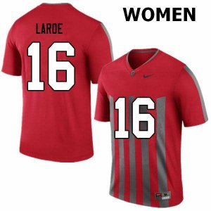 NCAA Ohio State Buckeyes Women's #16 Jagger LaRoe Retro Nike Football College Jersey DBS7345SI